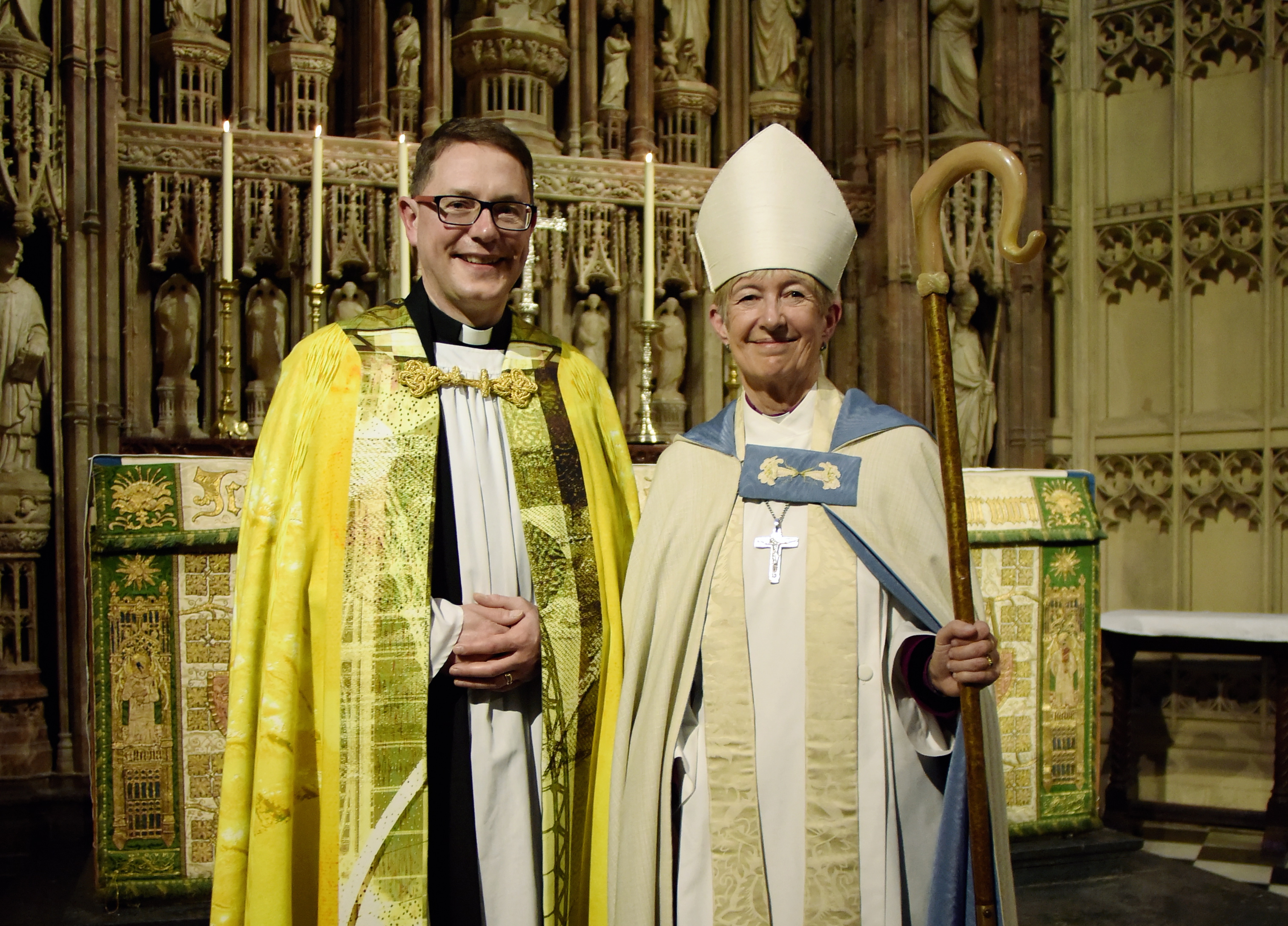 Bishop Christine and the Venerable Mark Wroe